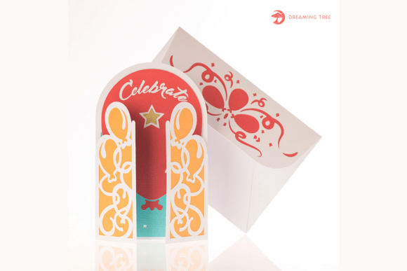 Celebrate Gatefold Card SVG Design