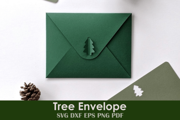 Christmas Tree Envelope and Cards Design