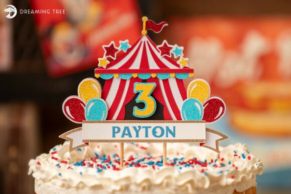 Circus Cake Topper: A Festive Centerpiece
