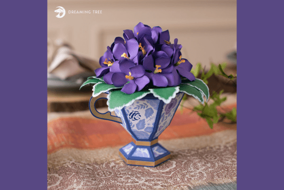 Crafting Timeless Elegance: The Rise of the Teacup African Violets SVG in Modern Paper Art