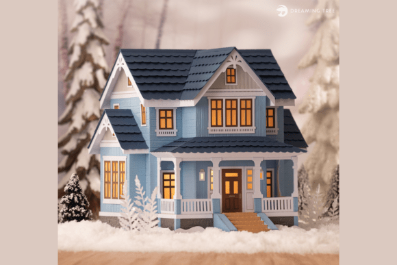 Crafting Winter Magic: The Art and Appeal of the Frostwood Manor SVG