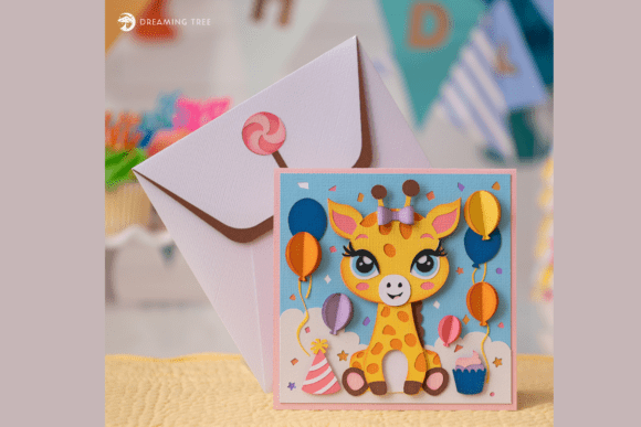 Creating a Gentle Giraffe Pop Up Card SVG for Memorable Birthday Wishes