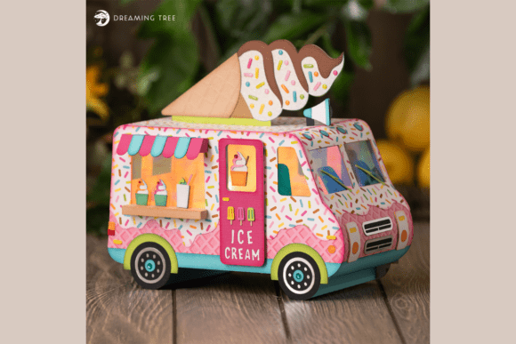 Creating Whimsical Memories with the Ice Cream Truck Gift Box SVG
