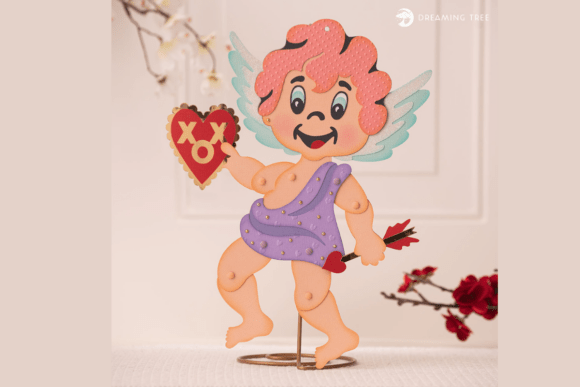 Cutey Jointed Cupid SVG: Whimsical Valentine Crafts