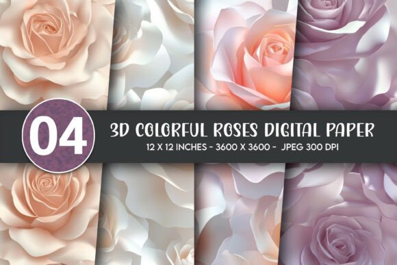 Elevating Visual Branding with 3D Colorful Roses Digital Paper: A Strategic Asset for Modern Creators