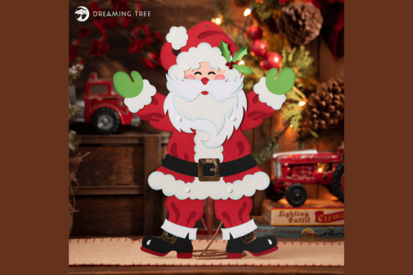 Jolly Jointed Santa SVG: A Versatile Paper Craft for Holiday Décor