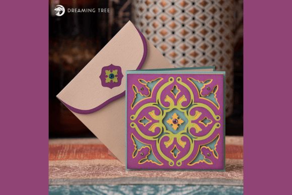 Moroccan Tile Greeting Card SVG