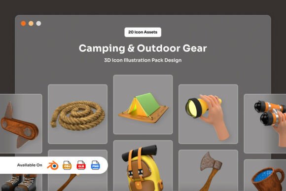 Premium 3D Ecology Icon Library