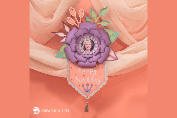 Princess Birthday Banner SVG Design