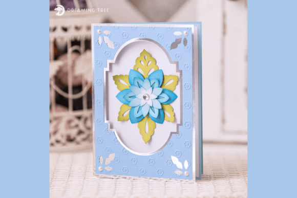 Sky Fantasy Flower Card SVG: A Layered Approach to Handmade Greetings