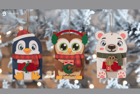 Spread Winter Cheer with the Polar Pals Gift Card Ornaments SVG Bundle