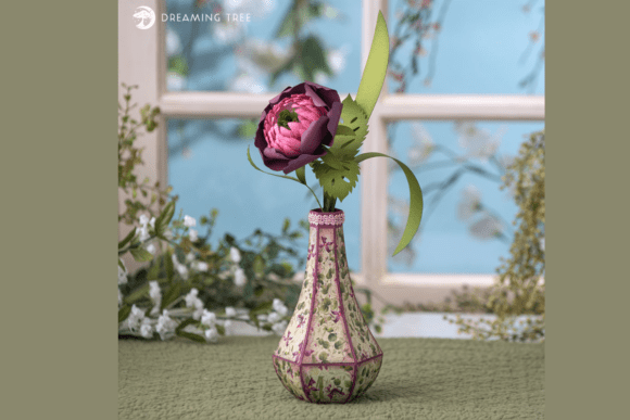 Vintage Bud Vase Flower SVG: Timeless Elegance