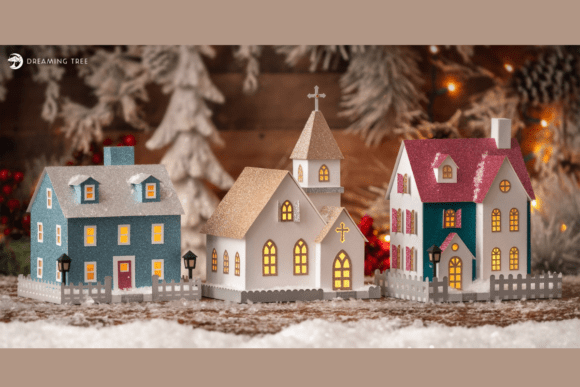 Vintage Village SVG Bundle: Craft Nostalgic Miniatures