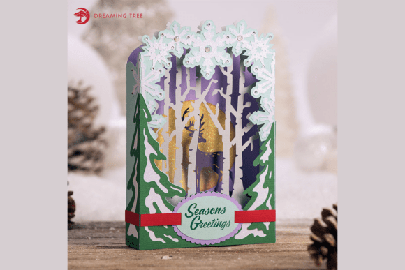 Winterscape Card SVG: Crafting a Modern Winter Wonderland